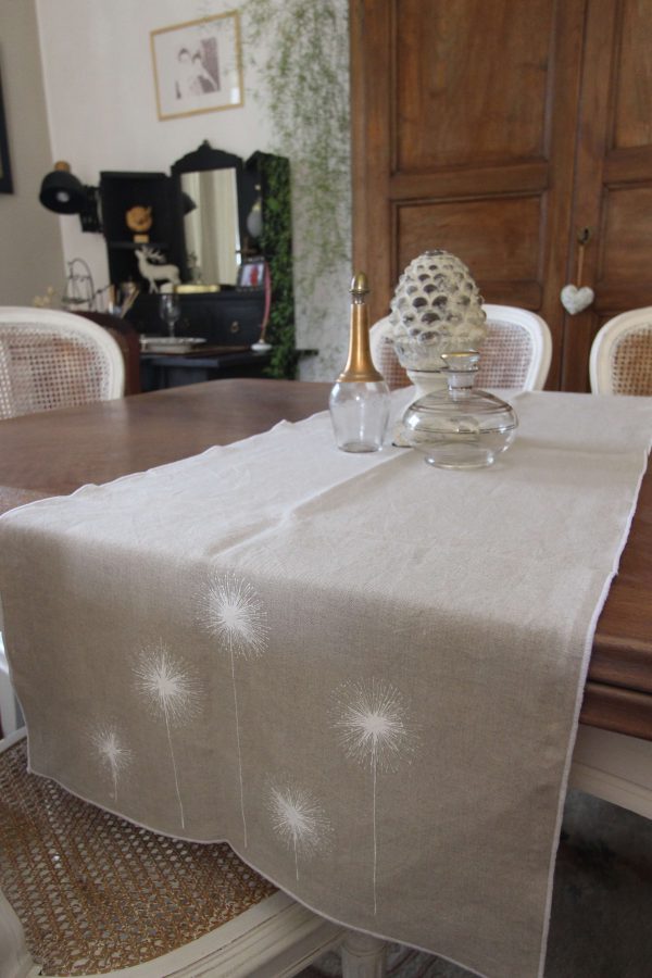 chemin de table alium blanc