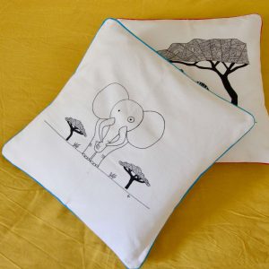 Housse coussin éléphant